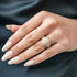 Oversize Oval Silicone Ring with Metal Frame & Stones by Rinfit